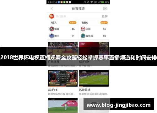 2018世界杯电视直播观看全攻略轻松掌握赛事直播频道和时间安排